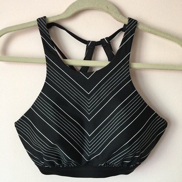 Athleta Swim Athleta Chevron High Neck Bikini Top 32ddd Poshmark